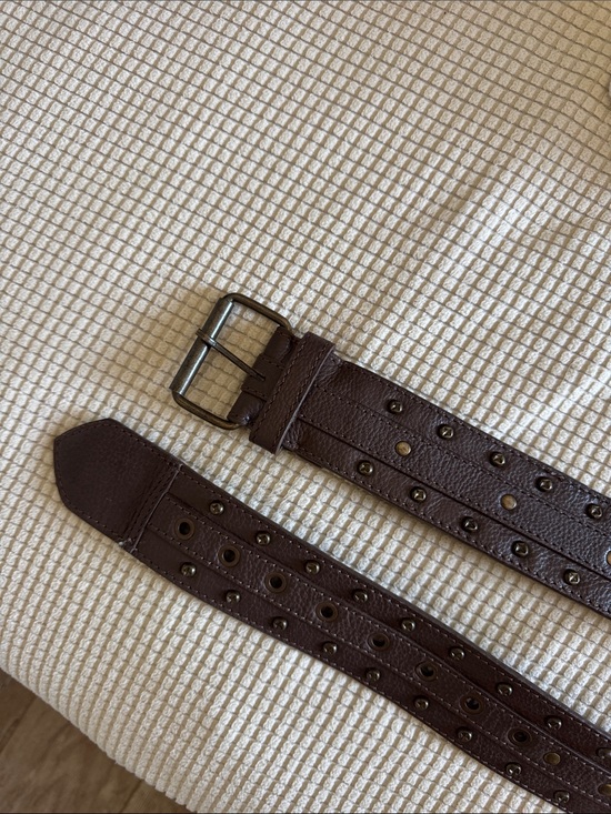 Free People Accessories - Free people Brown Leather Studded Belt L